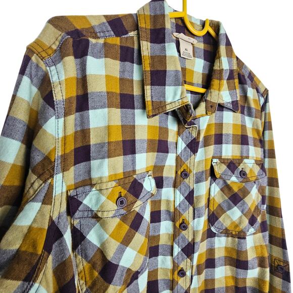 Duluth Trading Co Womens Flannel Shirt Checker Size XL Gorpcore Utility Workwear - Picture 5 of 8